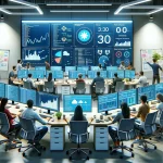 a team load testing an application